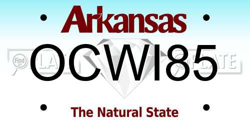 OCWI85 Arkansas License Plate