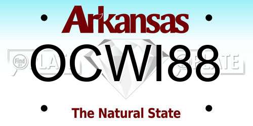 OCWI88 Arkansas License Plate