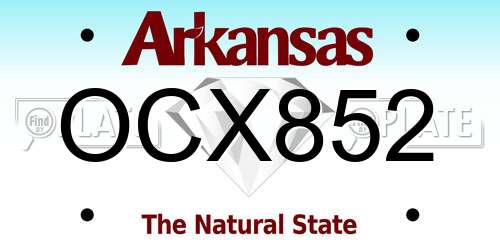 OCX852 Arkansas License Plate