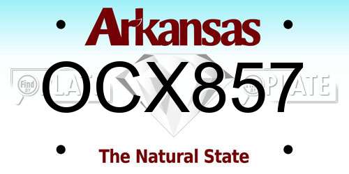 OCX857 Arkansas License Plate