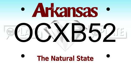OCXB52 Arkansas License Plate