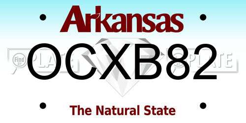 OCXB82 Arkansas License Plate