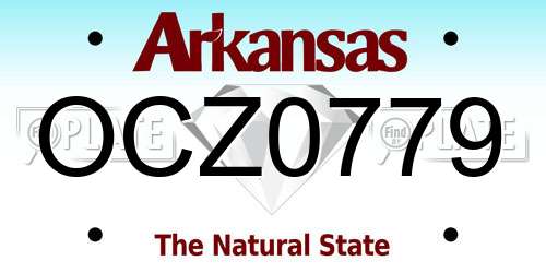 OCZ0779 Arkansas License Plate