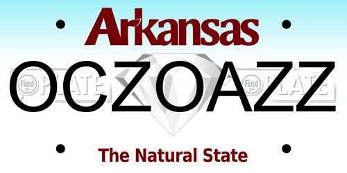 OCZOAZZ Arkansas License Plate