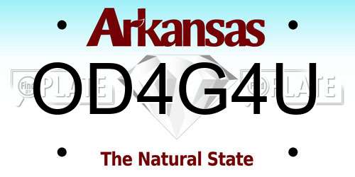 OD4G4U Arkansas License Plate