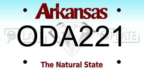 ODA221 Arkansas License Plate