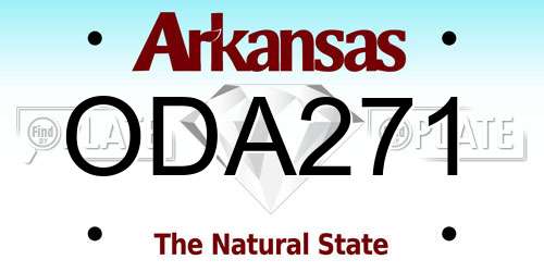 ODA271 Arkansas License Plate