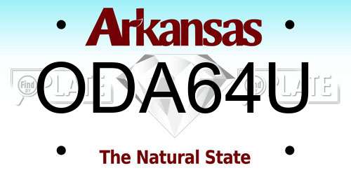 ODA64U Arkansas License Plate