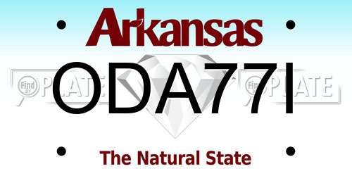 ODA77I Arkansas License Plate