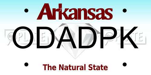 ODADPK Arkansas License Plate