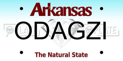 ODAGZI Arkansas License Plate