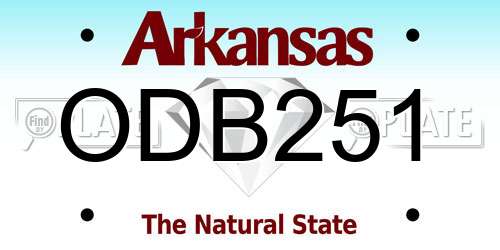 ODB251 Arkansas License Plate