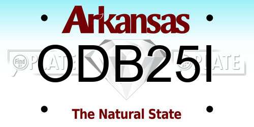 ODB25I Arkansas License Plate