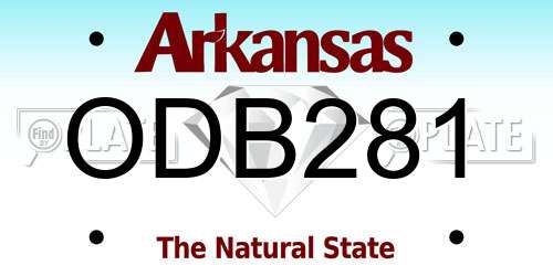 ODB281 Arkansas License Plate