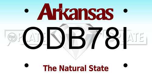 ODB78I Arkansas License Plate