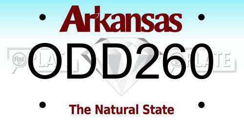 ODD260 Arkansas License Plate