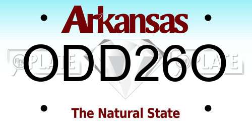 ODD26O Arkansas License Plate