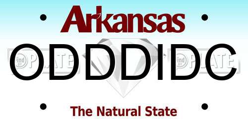 ODDDIDC Arkansas License Plate