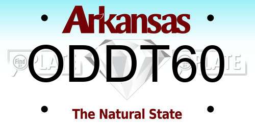 ODDT60 Arkansas License Plate