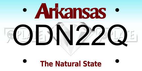 ODN22Q Arkansas License Plate