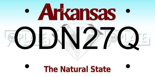 ODN27Q Arkansas License Plate