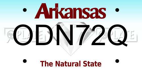 ODN72Q Arkansas License Plate