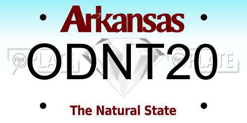 ODNT20 Arkansas License Plate