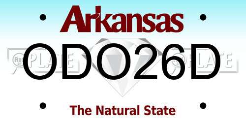 ODO26D Arkansas License Plate