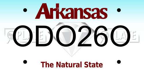 ODO26O Arkansas License Plate