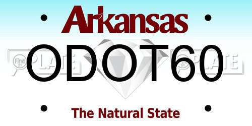 ODOT60 Arkansas License Plate