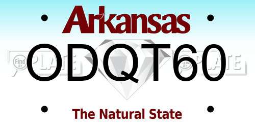 ODQT60 Arkansas License Plate