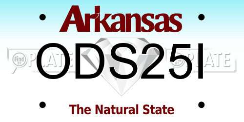 ODS25I Arkansas License Plate