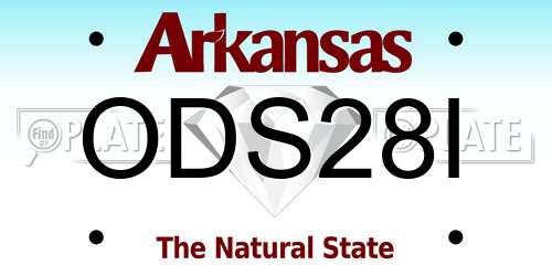 ODS28I Arkansas License Plate