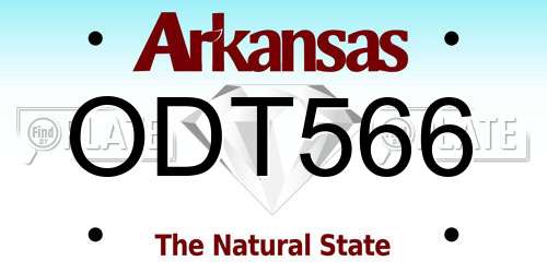 ODT566 Arkansas License Plate