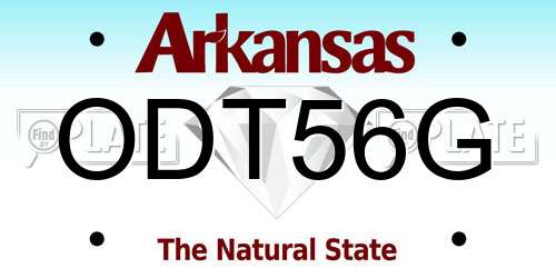 ODT56G Arkansas License Plate