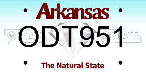 ODT951 Arkansas License Plate