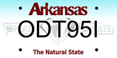 ODT95I Arkansas License Plate