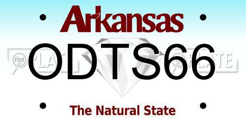 ODTS66 Arkansas License Plate