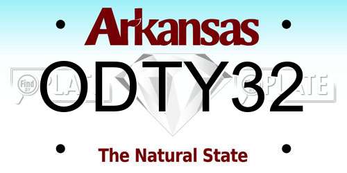 ODTY32 Arkansas License Plate