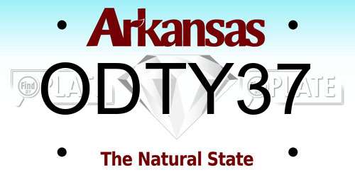 ODTY37 Arkansas License Plate