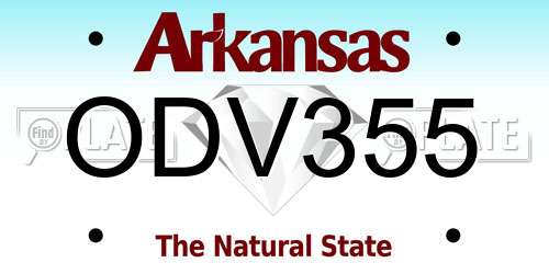 ODV355 Arkansas License Plate