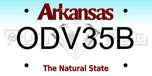 ODV35B Arkansas License Plate