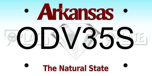ODV35S Arkansas License Plate