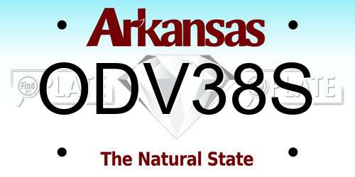 ODV38S Arkansas License Plate