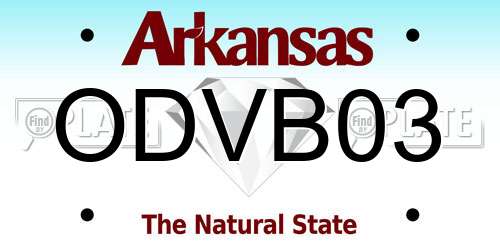 ODVB03 Arkansas License Plate