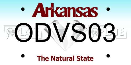 ODVS03 Arkansas License Plate