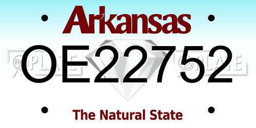 OE22752 Arkansas License Plate