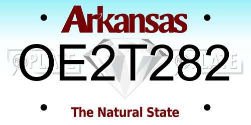 OE2T282 Arkansas License Plate