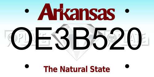 OE3B520 Arkansas License Plate