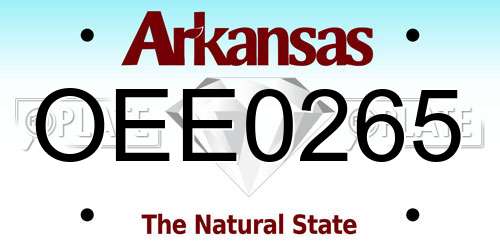 OEE0265 Arkansas License Plate
